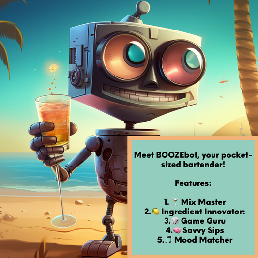 BOOZEbot- Subscribe for only $4.99/month + a FREE Double Take Shot Glass